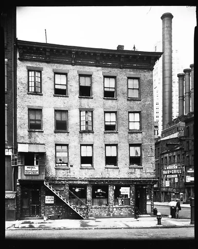[Waterfront Building on South Street, Half Moon Bar and Grill Restaurant, New York City]