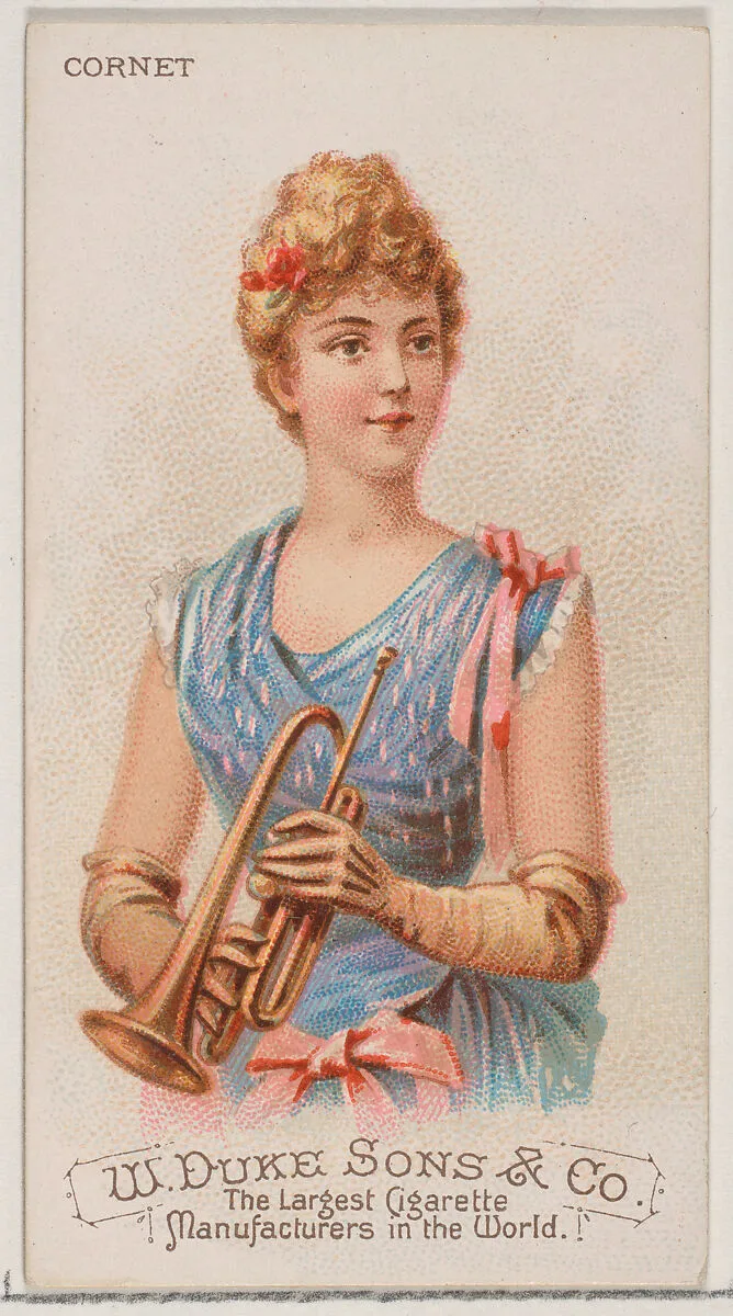 Cornet, from the Musical Instruments series (N82) for Duke brand cigarettes — W. Duke, Sons & Co.|Schumacher & Ettlinger