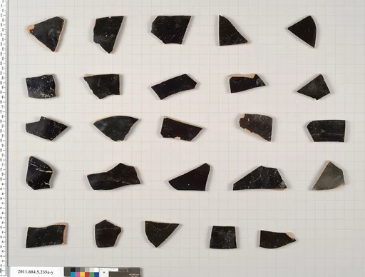 Terracotta fragments of kylikes (drinking cups)