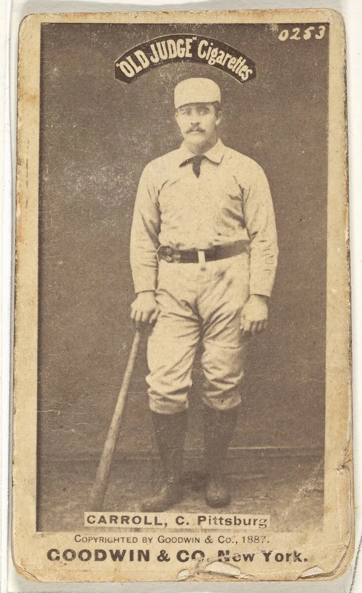 Frederick Herbert "Fred" Carroll, Catcher, Pittsburgh, from the Old Judge series (N172) for Old Judge Cigarettes — Goodwin & Company