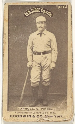 Frederick Herbert "Fred" Carroll, Catcher, Pittsburgh, from the Old Judge series (N172) for Old Judge Cigarettes