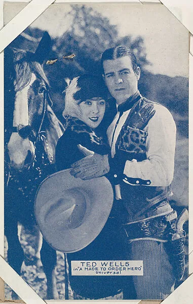 Ted Wells in "A Made To Order Hero" from Western Stars or Scenes Exhibit Cards series (W412) — Unknown