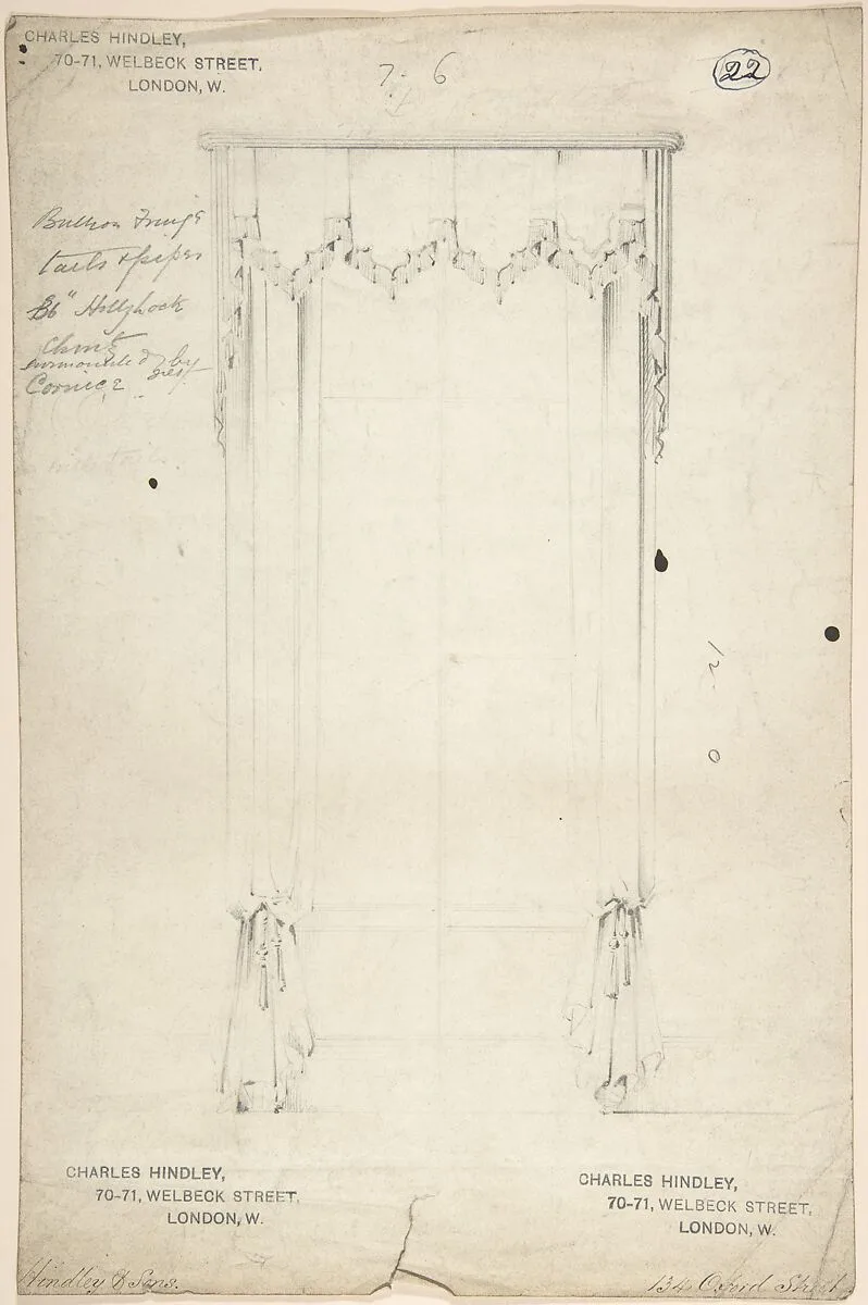Design for Curtains — Charles Hindley and Sons