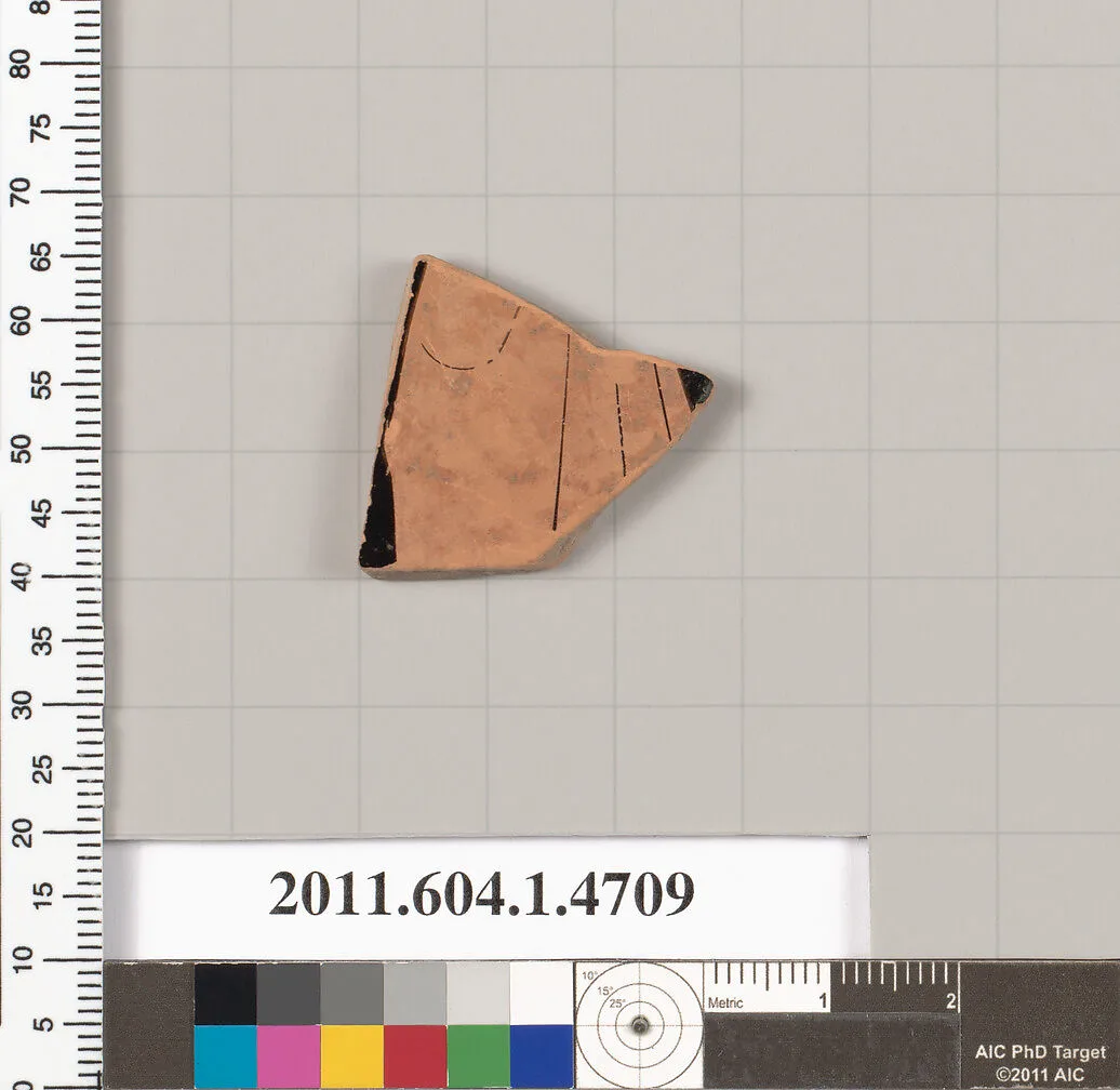 Terracotta fragment of a kylix (drinking cup) — Unknown