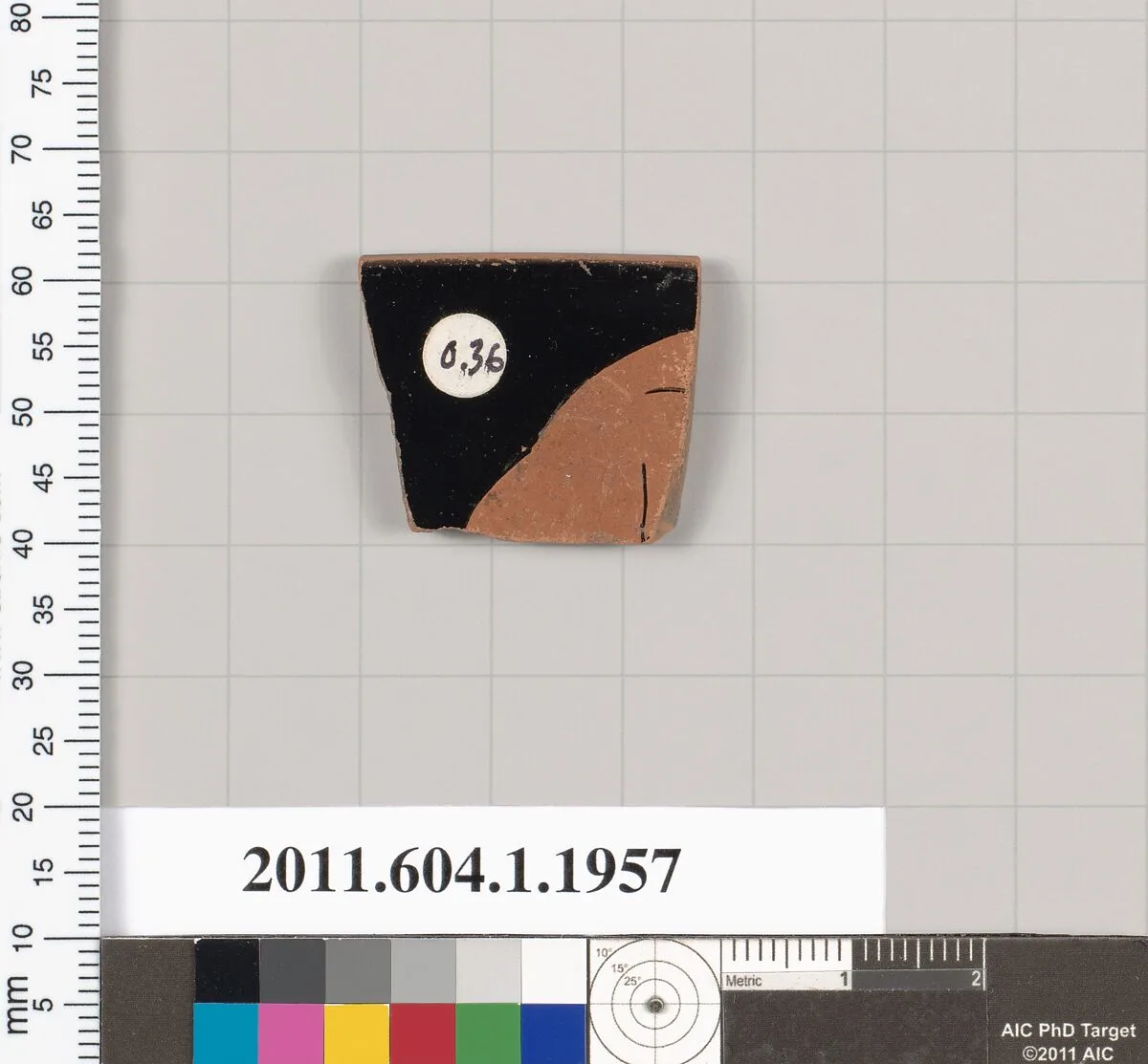 Terracotta rim fragment of a kylix (drinking cup) — Unknown