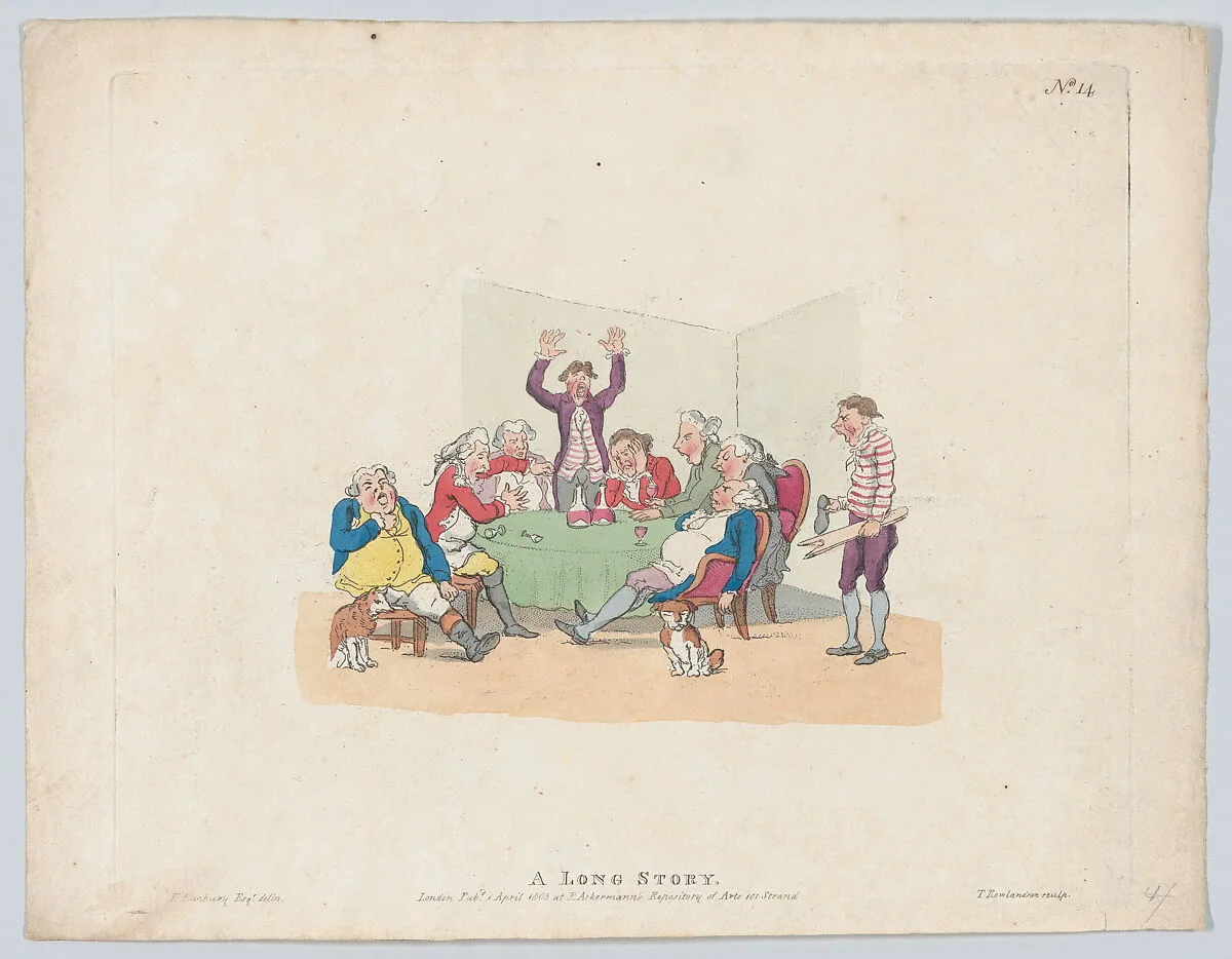 A Long Story — Henry William Bunbury|Thomas Rowlandson|Rudolph Ackermann, London