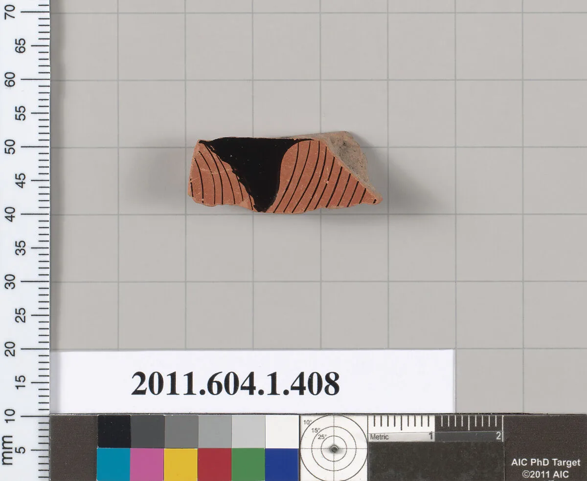 Terracotta fragment of a kylix (drinking cup) — Unknown