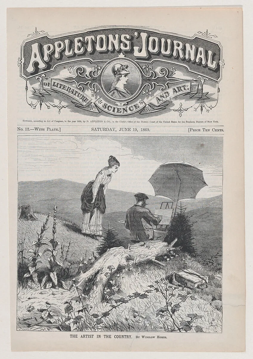 The Artist in the Country (from "Appleton's Journal," Vol. I) — Winslow Homer|John Karst|D. Appleton & Co.