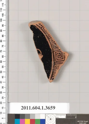 Terracotta fragment of a kylix (drinking cup)