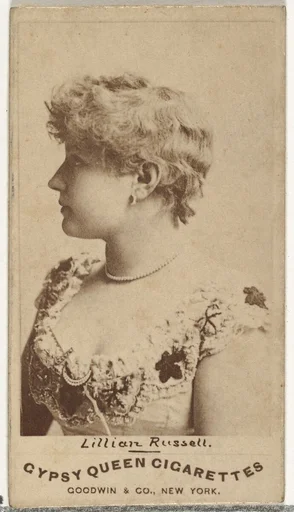 Lillian Russell, from the Actors and Actresses series (N171) for Gypsy Queen Cigarettes
