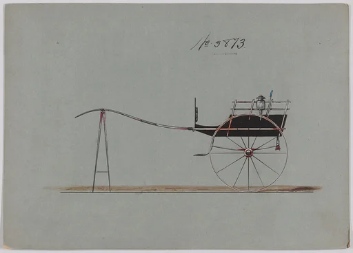Design for Dog Cart or 2 Wheeler, no. 3873