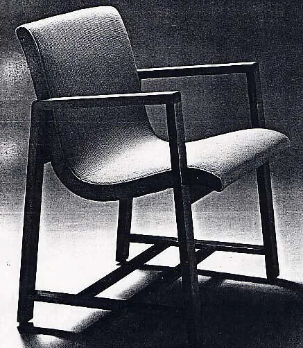 Armchair for Chamber Music Hall, Kleinhans Music Hall, Buffalo — Eliel Saarinen|Eero Saarinen