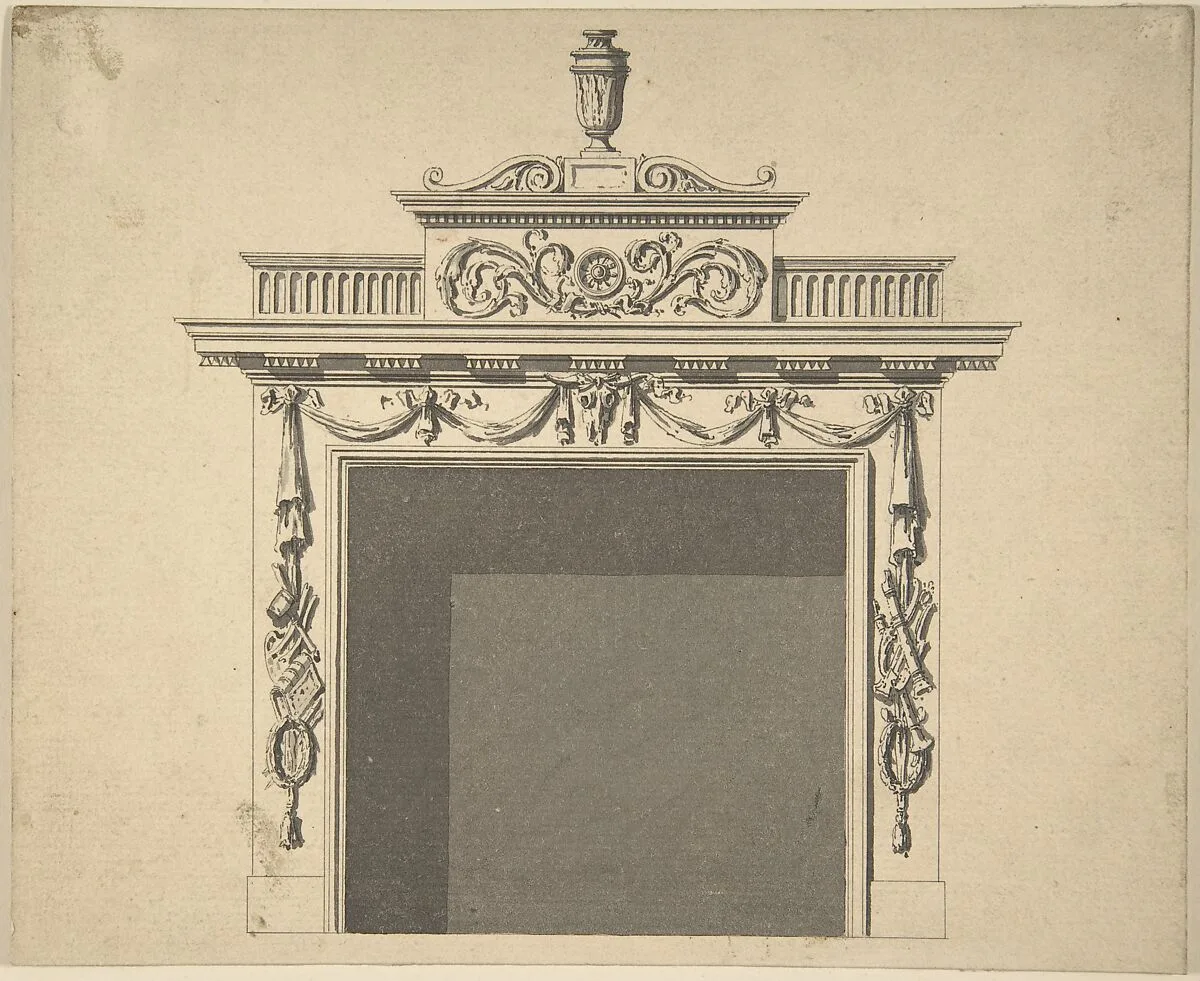 Design for Hall Chimney-piece, Charlemont House, Dublin — Sir William Chambers