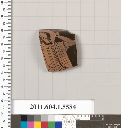 Terracotta rim fragment of a kylix (drinking cup)