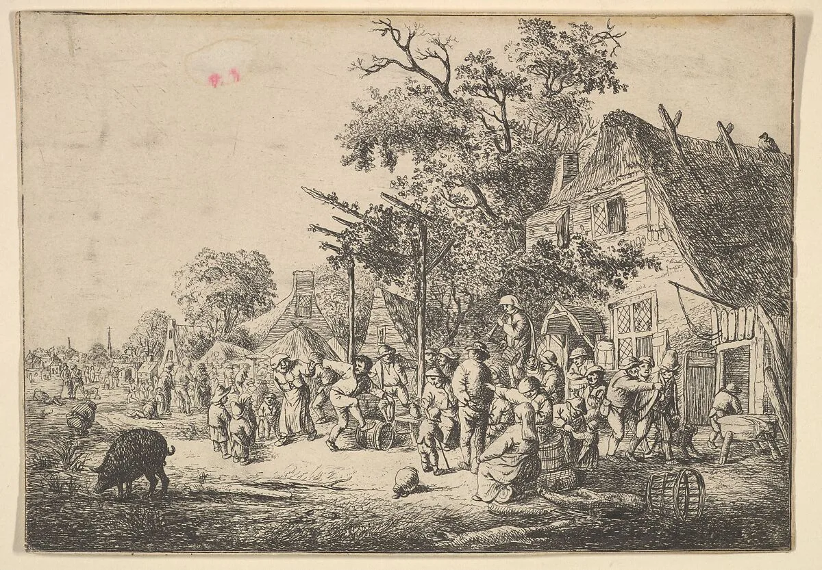 Dance Under the Trellis — Adriaen van Ostade