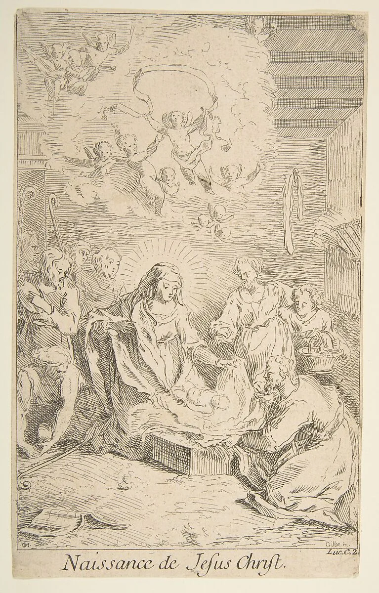 Nativity — Claude Gillot|Jacques Gabriel Huquier