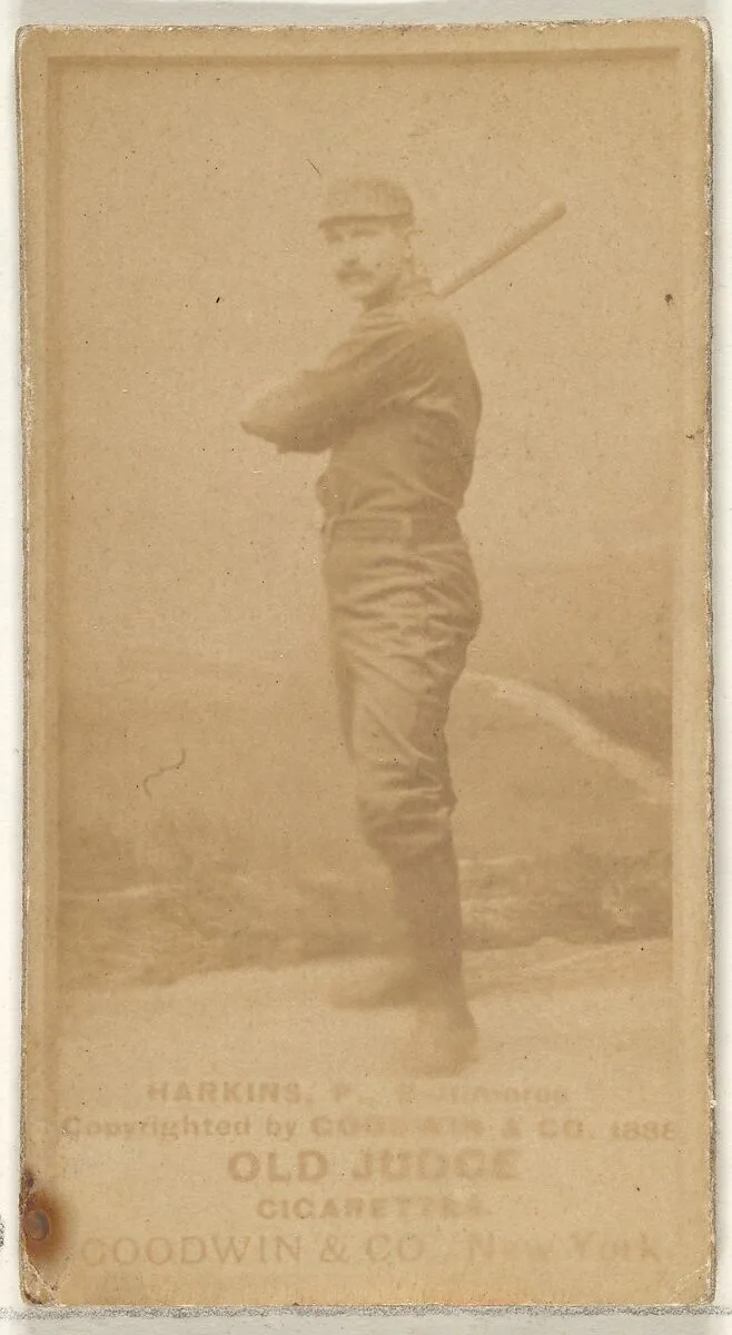 Harkins, Pitcher, Baltimore Orioles, from the Old Judge series (N172) for Old Judge Cigarettes — Goodwin & Company