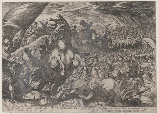 Plate 11: Joshua Ordering the Sun to Stand Still, from 'The Battles of the Old Testament'