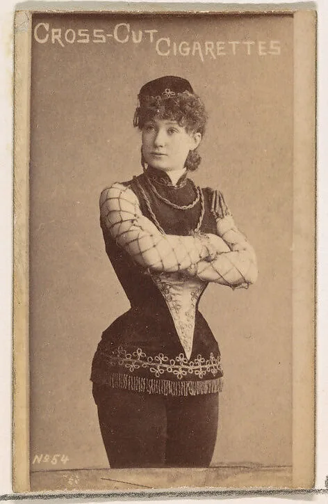 Card Number 54, from the Actors and Actresses series (N145-1) issued by Duke Sons & Co. to promote Cross Cut Cigarettes — W. Duke, Sons & Co.