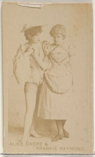 Alice Dacre and Frankie Raymond, from the Actors and Actresses series (N45, Type 8) for Virginia Brights Cigarettes