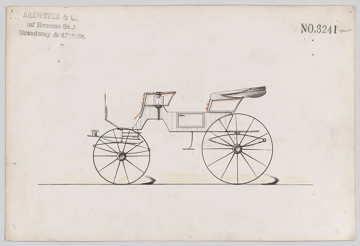 Design for Park or Cabriolet Phaeton, no. 3241a — Brewster & Co.