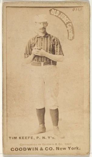 Timothy John "Tim" Keefe, Pitcher, New York, from the Old Judge series (N172) for Old Judge Cigarettes