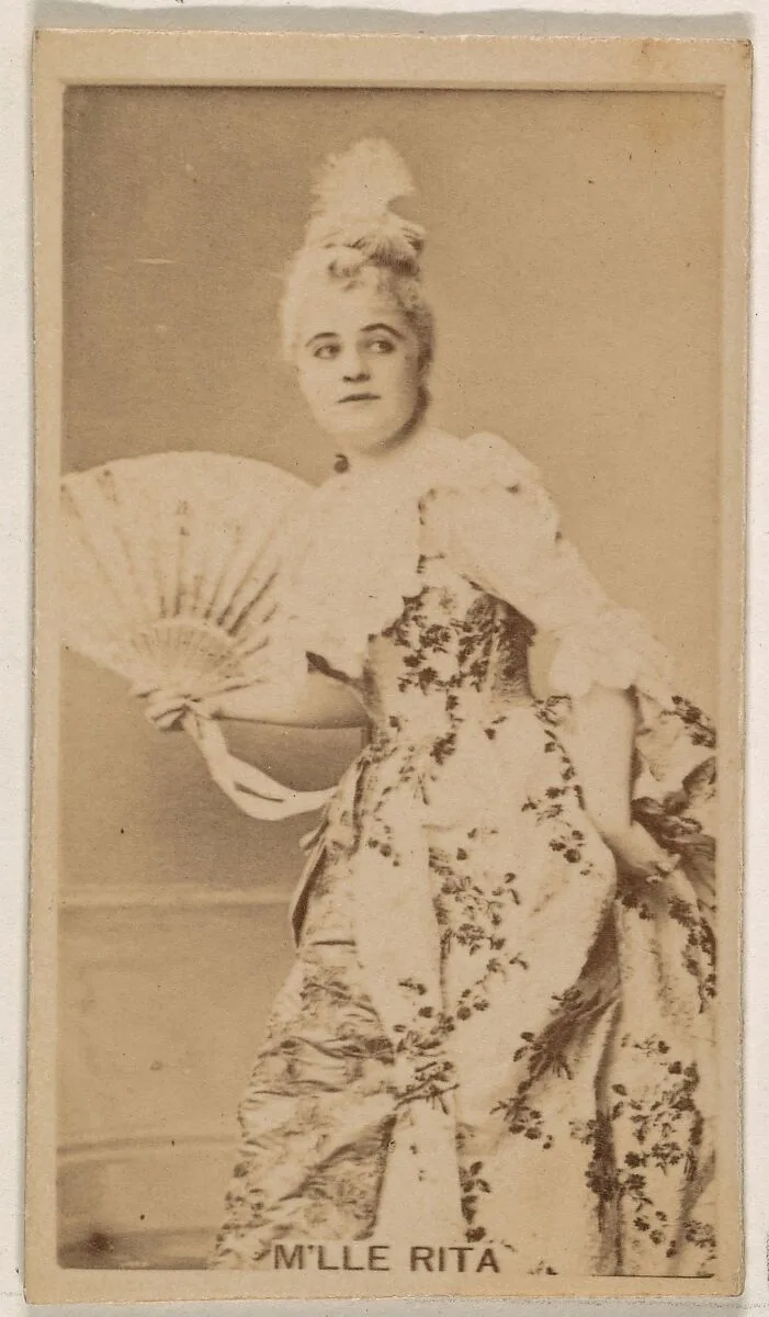 M'lle Rita, from the Actresses series (N245) issued by Kinney Brothers to promote Sweet Caporal Cigarettes — Kinney Brothers Tobacco Company