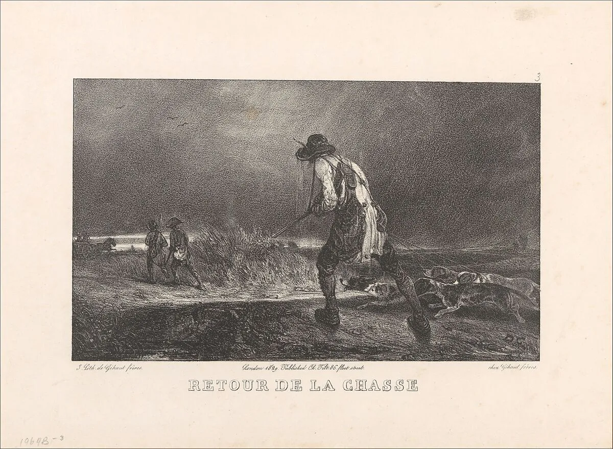 Return from the Hunt, from the series Hunting Scenes — Alexandre-Gabriel Decamps|Gihaut Frères|Gihaut Frères|Charles Tilt