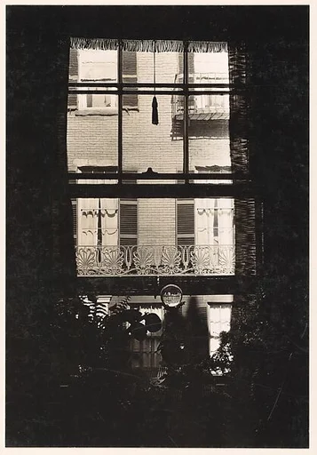 [Window with Crystal Ball on Sill, West Cedar Street, Boston, Massachusetts]