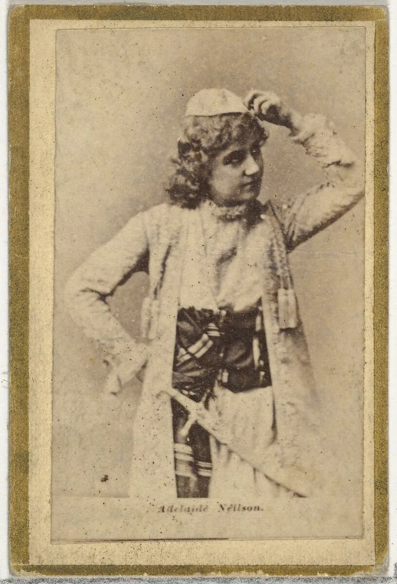 Adelaide Neilson, from the Actresses and Celebrities series (N60, Type 2) promoting Little Beauties Cigarettes for Allen & Ginter brand tobacco products — Allen & Ginter