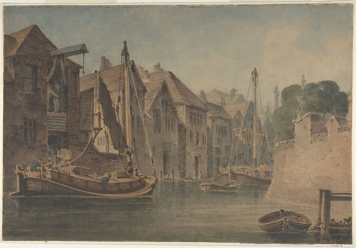 River at Norwich — Thomas Girtin|Anonymous, British, 19th century