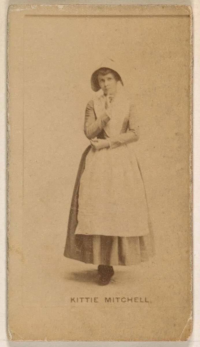 Kittie Mitchell, from the Actresses series (N245) issued by Kinney Brothers to promote Sweet Caporal Cigarettes — Kinney Brothers Tobacco Company