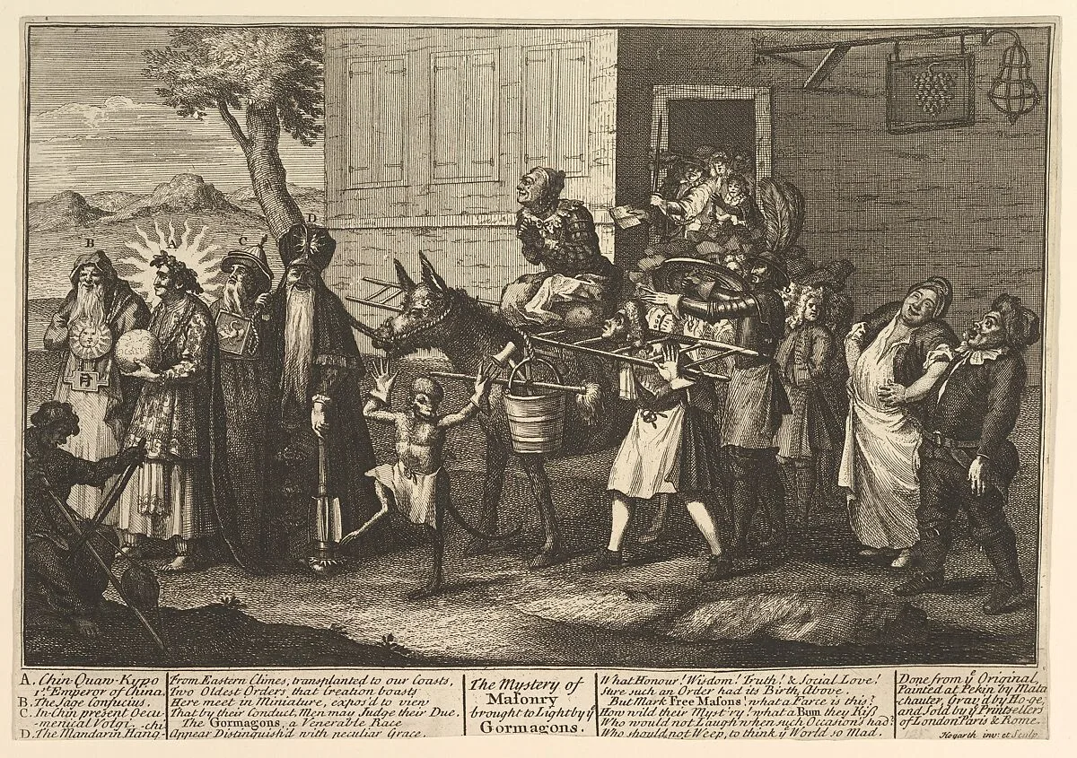 The Mystery of Masonry Brought to Light by the Gormagons — William Hogarth|Robert Sayer