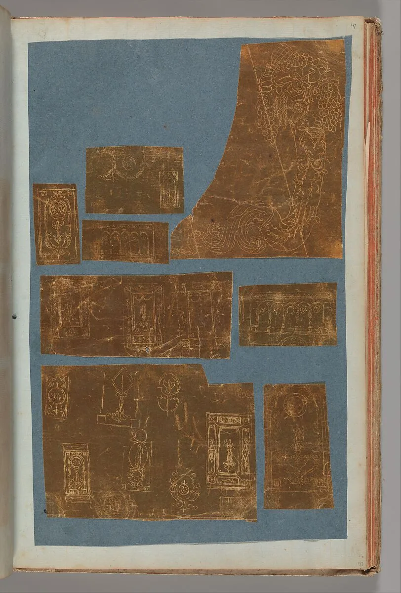 Page from a Scrapbook containing Drawings and Several Prints of Architecture, Interiors, Furniture and Other Objects — Pierre François Léonard Fontaine|Charles Percier