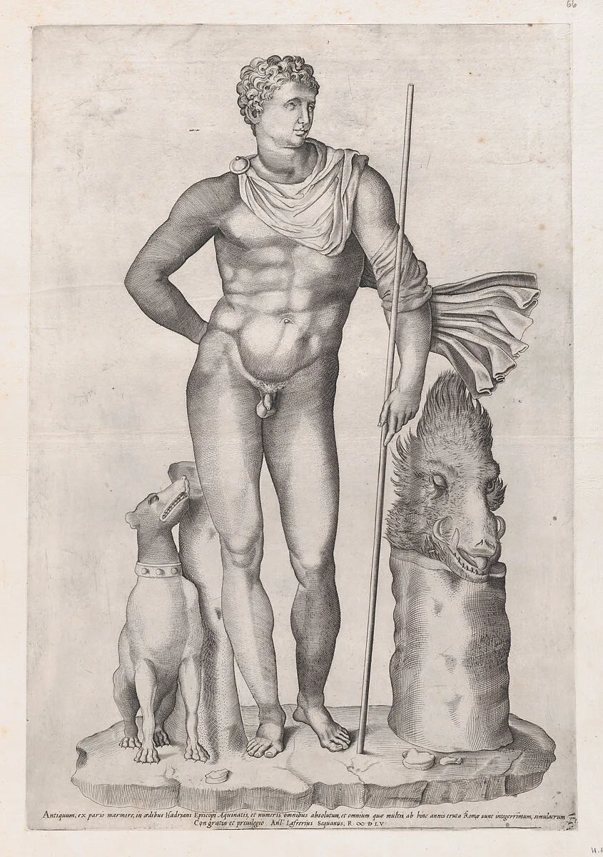 Speculum Romanae Magnificentiae: Statue of Meleager — Antonio Lafreri|Anonymous