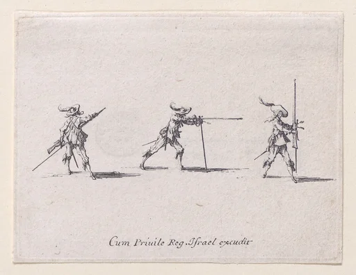 L'Exercice de L'Arquebuse: La Preparation au Tir (Drill of the Arquebus: Preparing to Shoot), from Les Exercices Militaires (The Military Exercises)