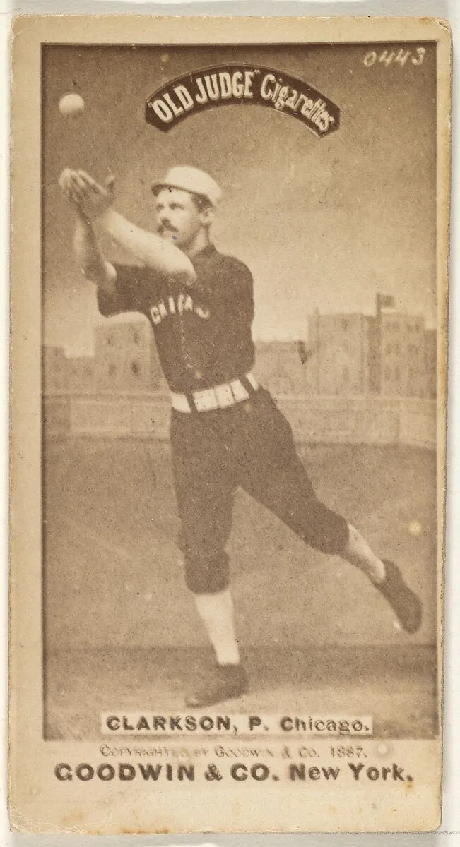 Clarkson, Pitcher, Chicago, from the Old Judge series (N172) for Old Judge Cigarettes — Goodwin & Company