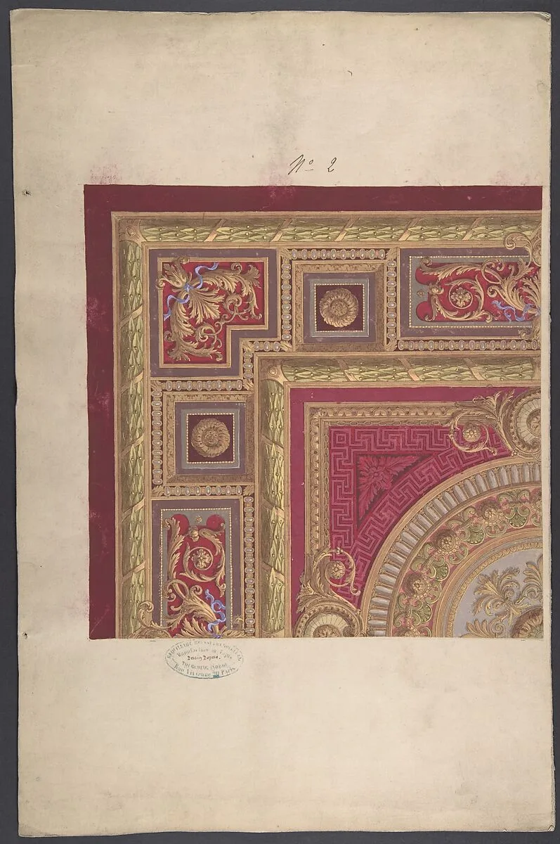 Design for a Carpet — Anonymous, French, 19th century