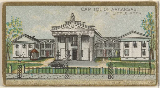 Capitol of Arkansas in Little Rock, from the General Government and State Capitol Buildings series (N14) for Allen & Ginter Cigarettes Brands