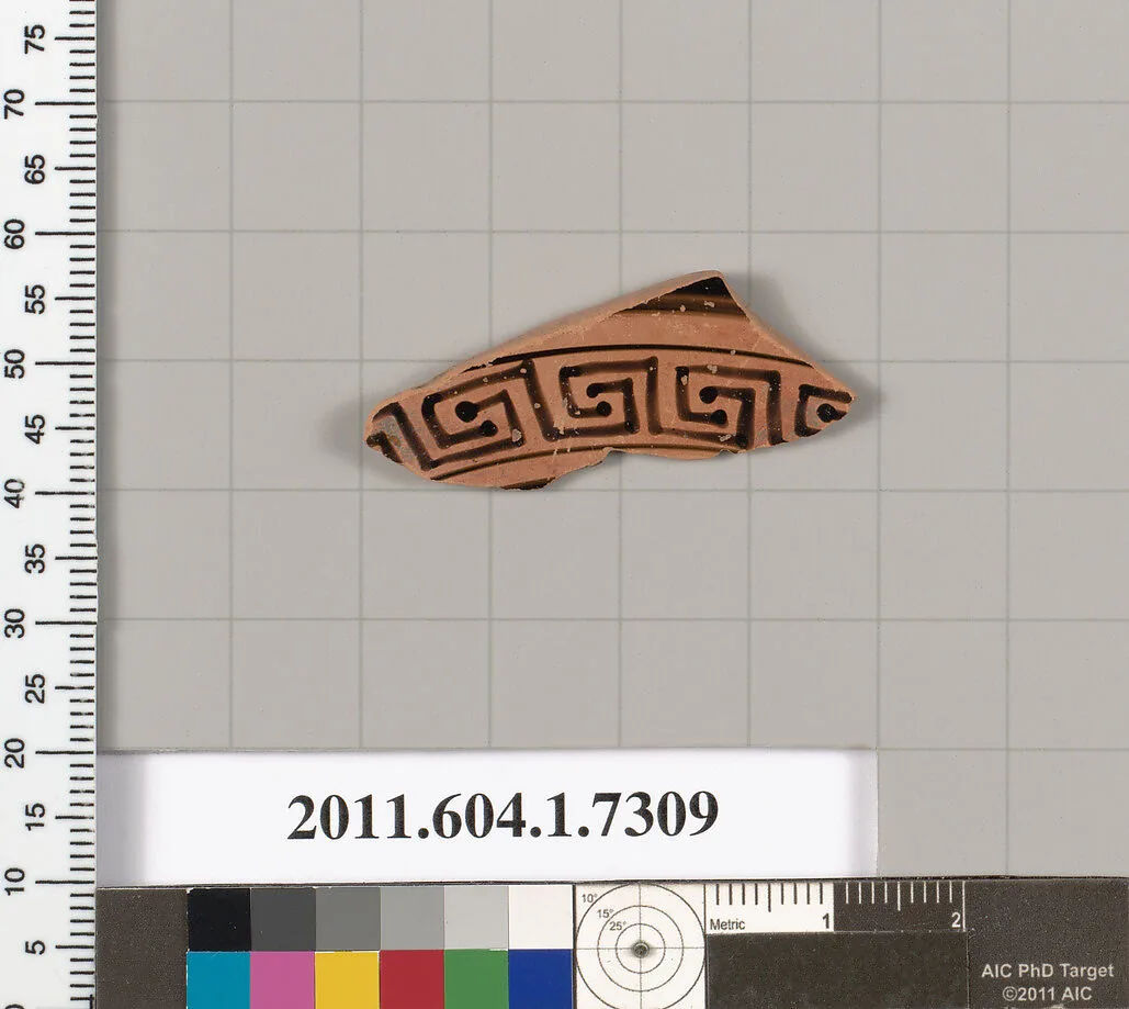 Terracotta fragment of a kylix (drinking cup) — Unknown