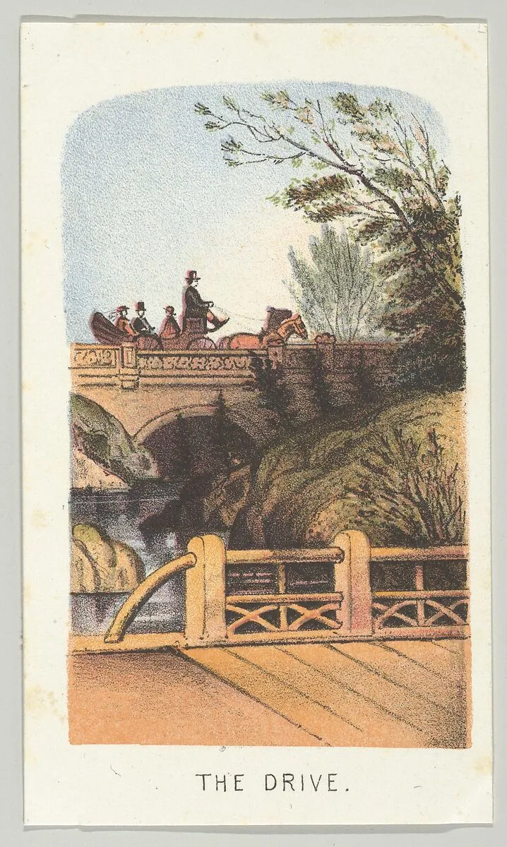 The Drive, from the series, Views in Central Park, New York, Part 2 — Louis Prang & Co.