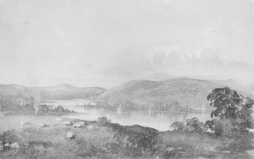 Landscape with Lake and Mountains (from Cropsey Album)