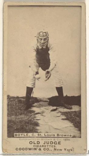 John Anthony "Honest John" Boyle, Catcher, St. Louis Browns, from the Old Judge series (N172) for Old Judge Cigarettes