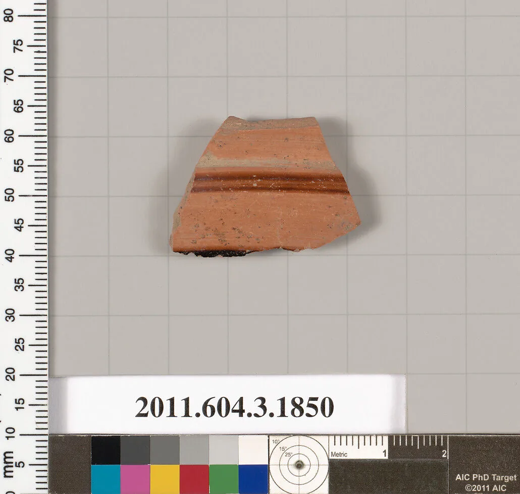 Terracotta fragment of a kylix: Lip cup (drinking cup) — Unknown