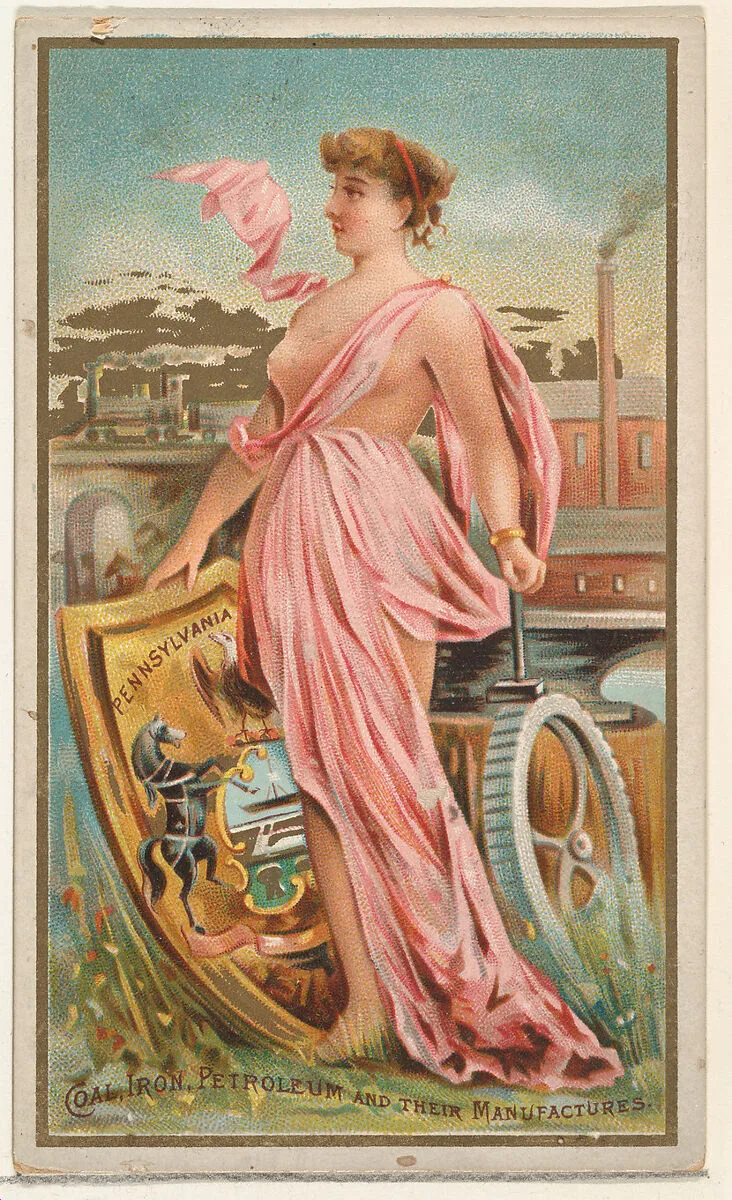 Pennsylvania, from the Industries of States series (N117) issued by Duke Sons & Co. to promote Honest Long Cut Tobacco — W. Duke, Sons & Co.