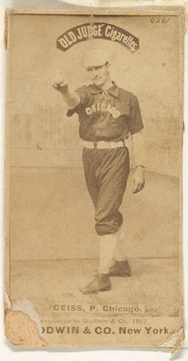 Geiss, Pitcher, Chicago, from the Old Judge series (N172) for Old Judge Cigarettes — Goodwin & Company