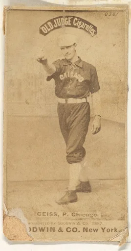 Geiss, Pitcher, Chicago, from the Old Judge series (N172) for Old Judge Cigarettes