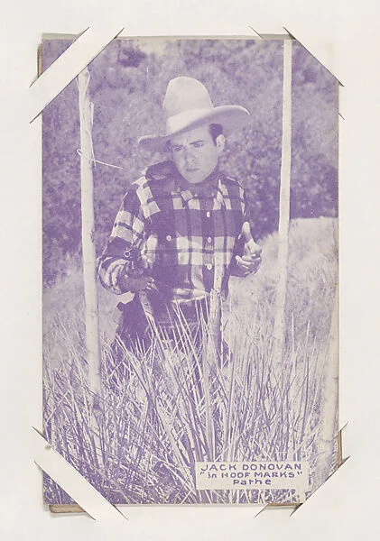 Jack Donovan in "Hoof Marks" from Western Stars or Scenes Exhibit Cards series (W412) — Unknown