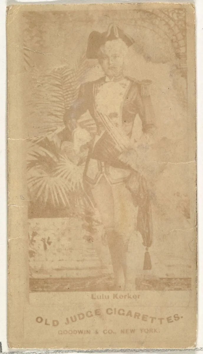 Lulu Kerker, from the Actors and Actresses series (N171) for Old Judge Cigarettes — Goodwin & Company