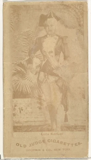 Lulu Kerker, from the Actors and Actresses series (N171) for Old Judge Cigarettes